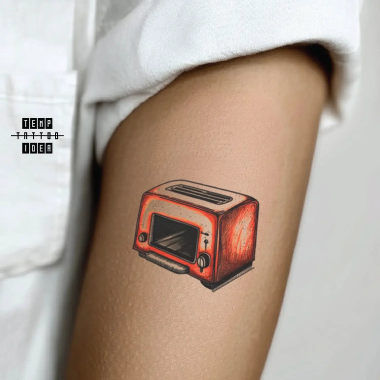 Unique Toaster Temporary Tattoo Ideas