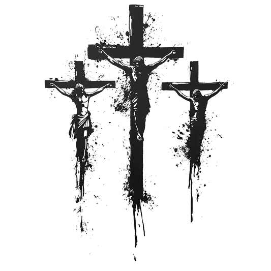 3 cross jesus religious temporary tattoo sticker idea design