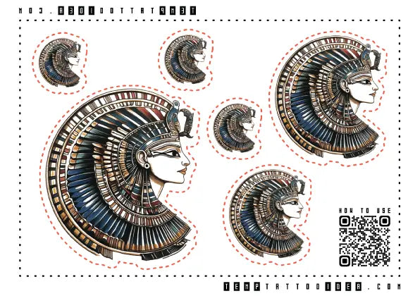 Ancient Egyptian Multi-Size Temporary Tattoo Sticker