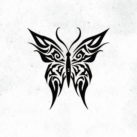 Tribal Butterfly Tattoo Idea Design Digital Artwork Vector File