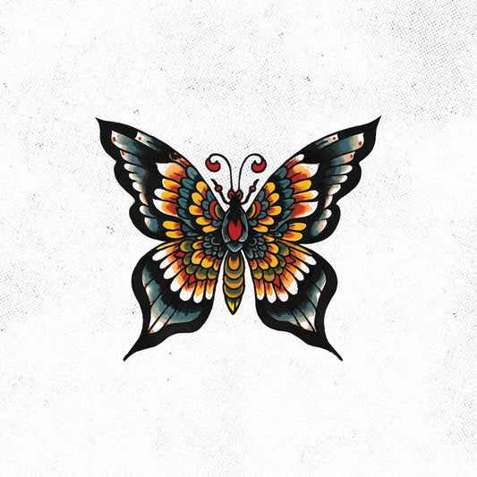 Traditional Butterfly Tattoo Idea Design Vector File Digital Artwork