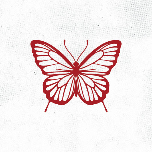 Red Butterfly Tattoo Idea Design Digital Artwork Vector File