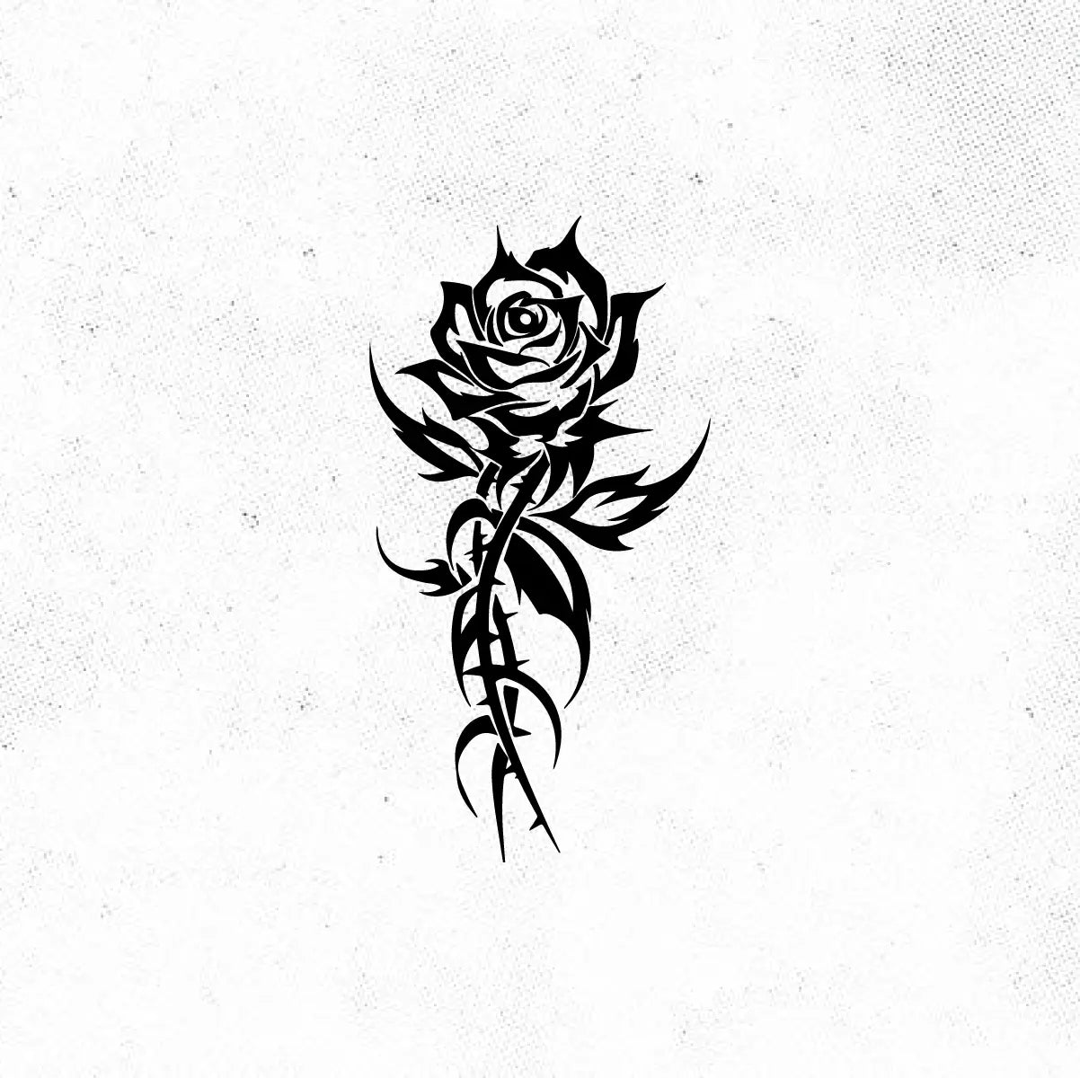 Tribal Rose Tattoo Idea Design Digital Artwork Vector File