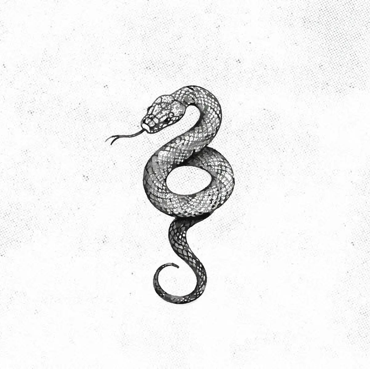 Simple Minimal Snake Tattoo Idea Design Digital Artwork Vector File