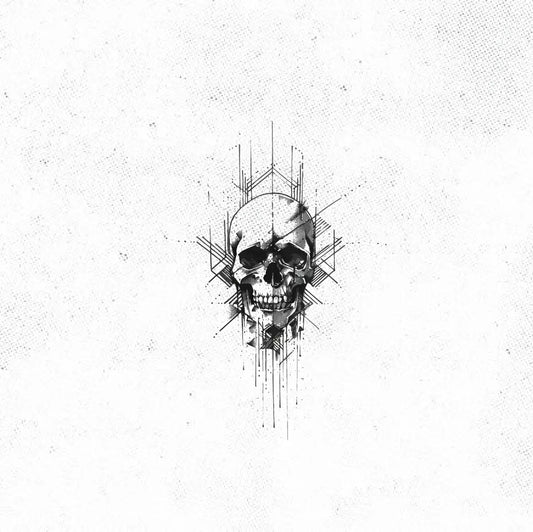 Geometric Skull Tattoo Idea Design Digital Artwork Vector File