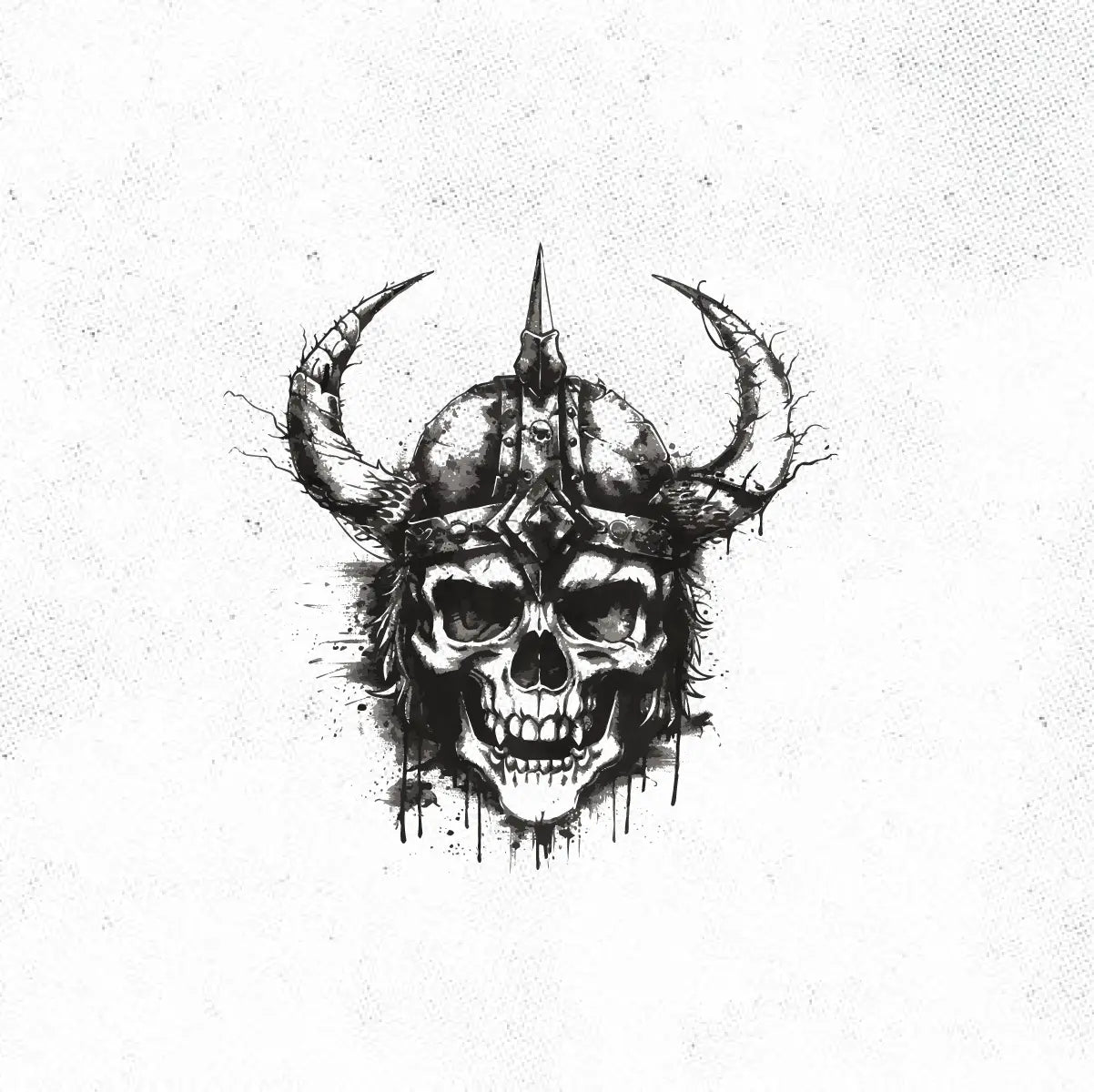 Viking Skull Sketch Tattoo Idea Design Digital Artwork Vector File