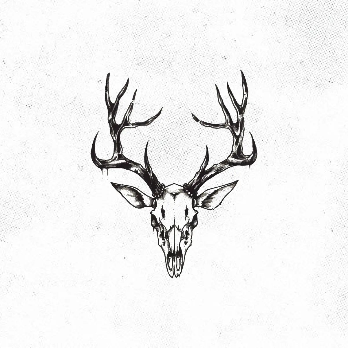 Deer Animal Skull Tattoo Idea Desgin Digital Artwork Vector File