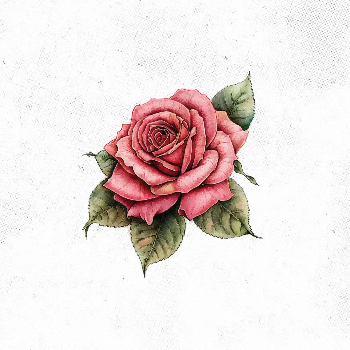 Pink Rose Tattoo Idea Desgin Digital Artwork Vector File