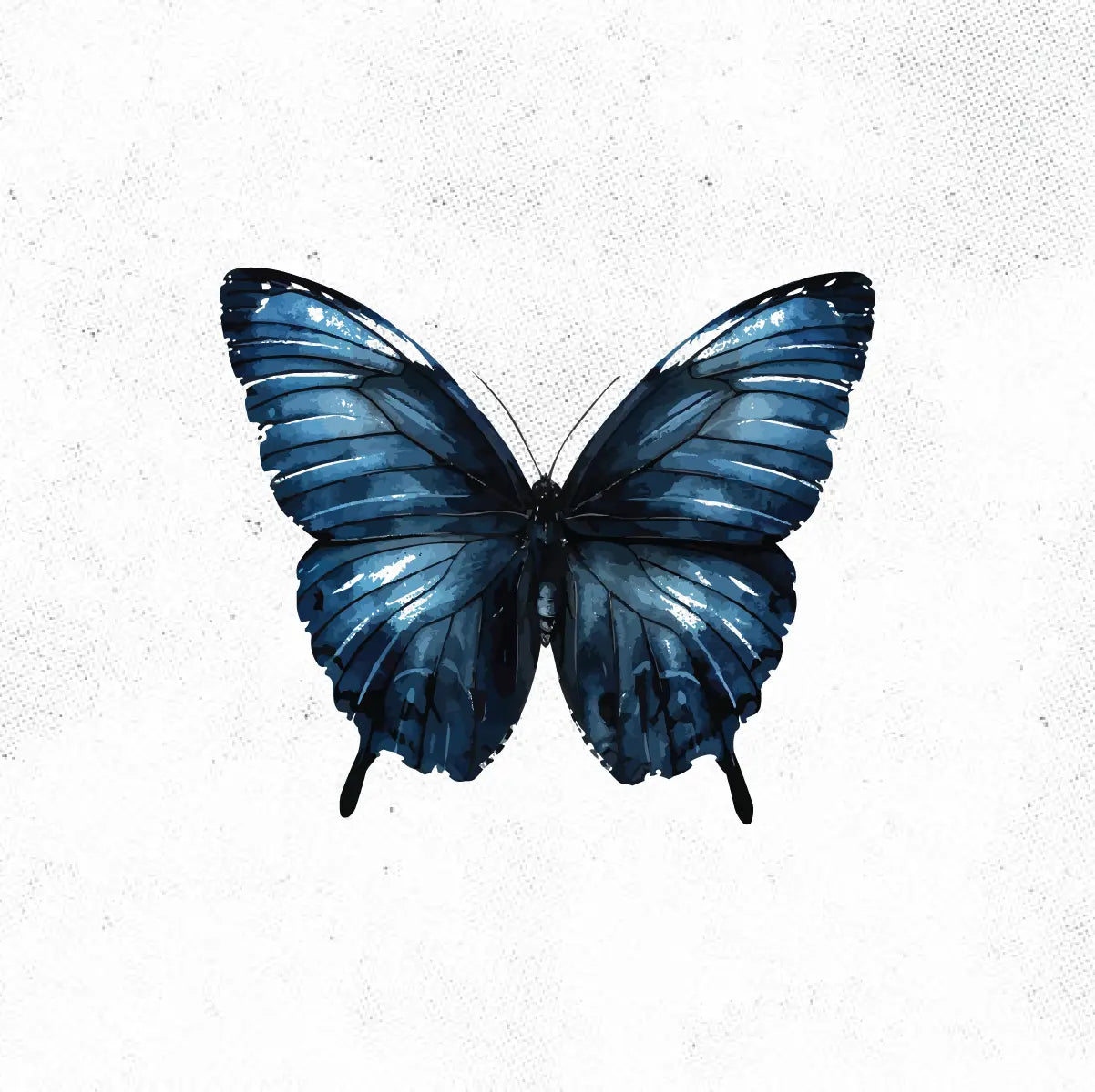 Blue Butterfly Tattoo Idea Desgin Digital Artwork Vector File