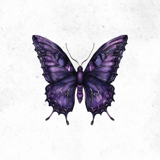 Purple Butterfly Tattoo Idea Design Digital Artwork Vector File