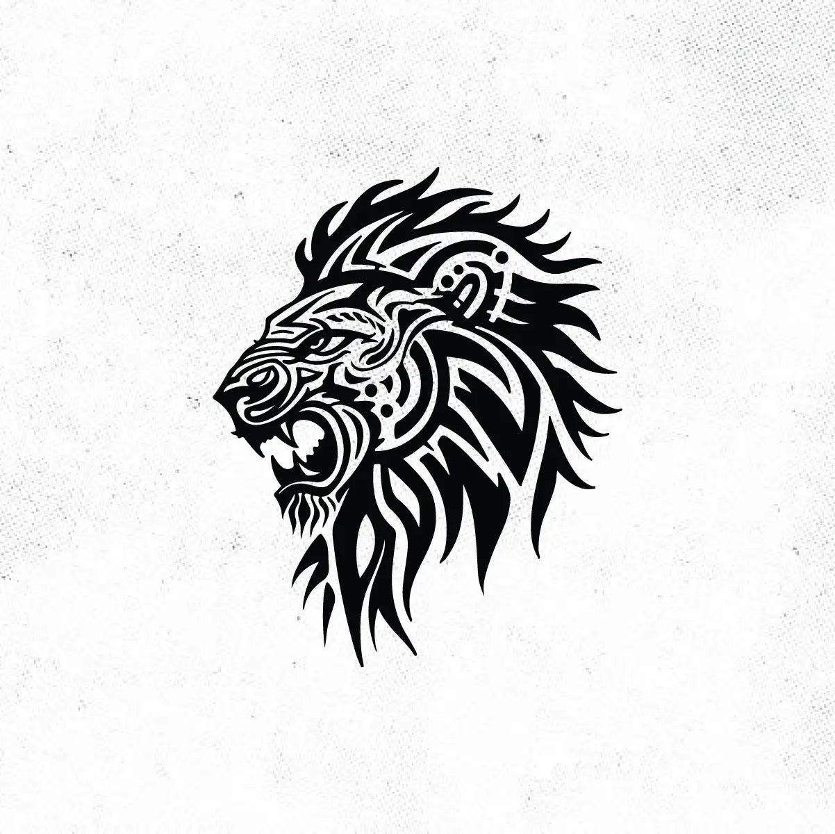 Tribal Lion Tattoo Idea Design Digital Artwork Vector File