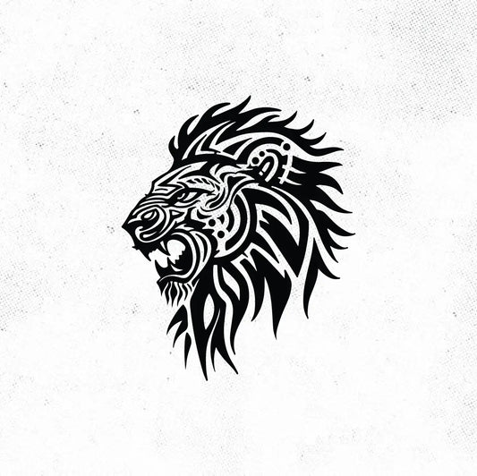 Tribal Lion Tattoo Idea Design Digital Artwork Vector File