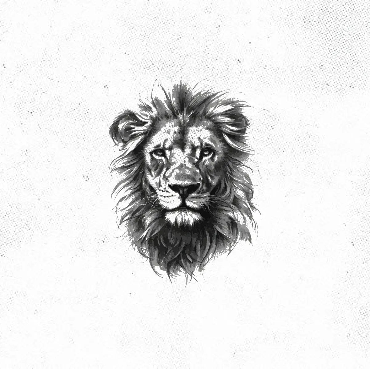 Realistic Lion Tattoo Idea Design Digital Artwork Vector File