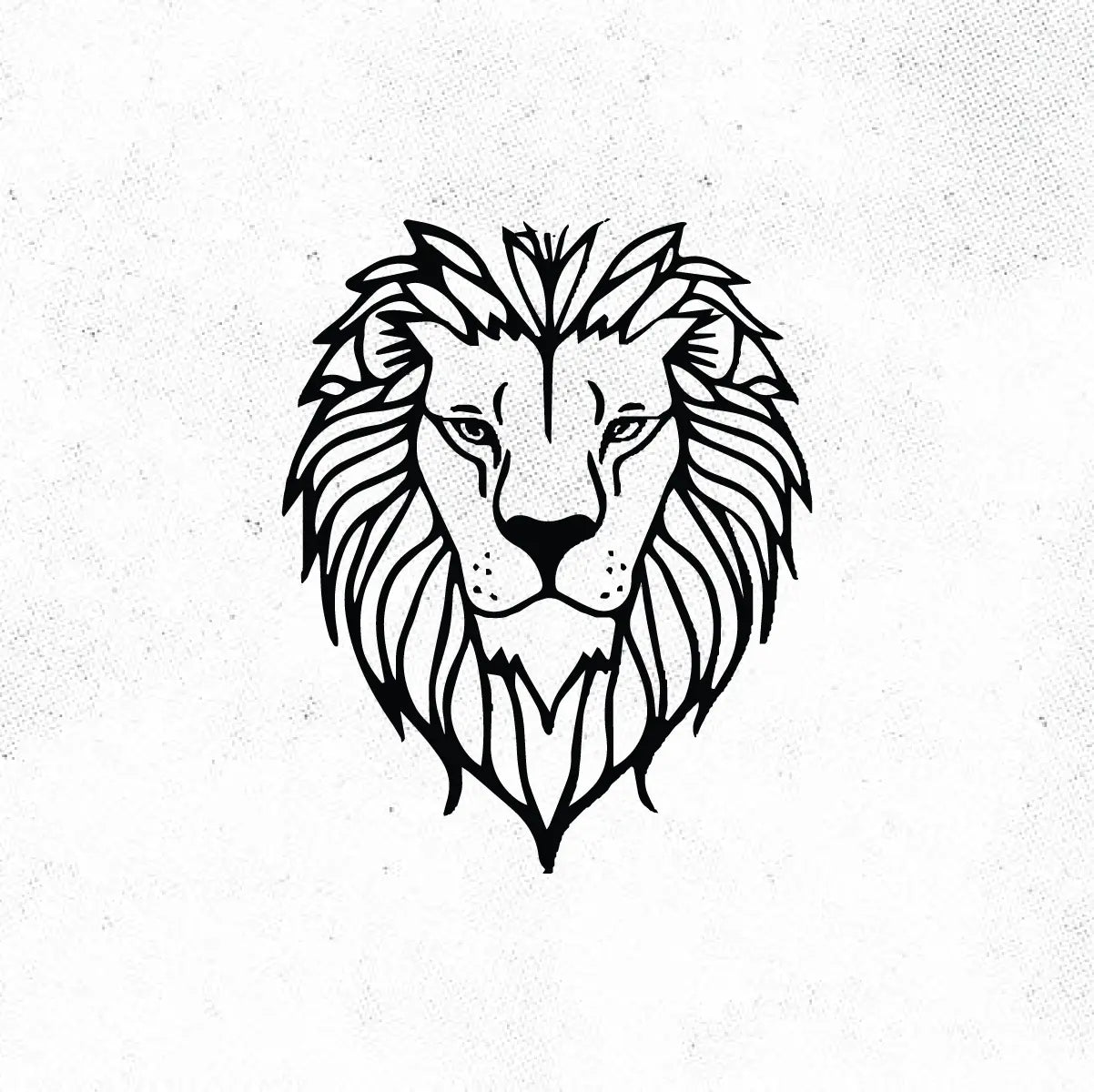 Simple Minimal Lion Outline Tattoo Idea Design Digital Artwork Vector File