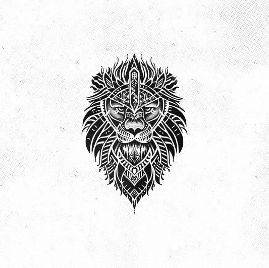 Polynesian Lion Tattoo Idea Design Digital Artwork Vector File