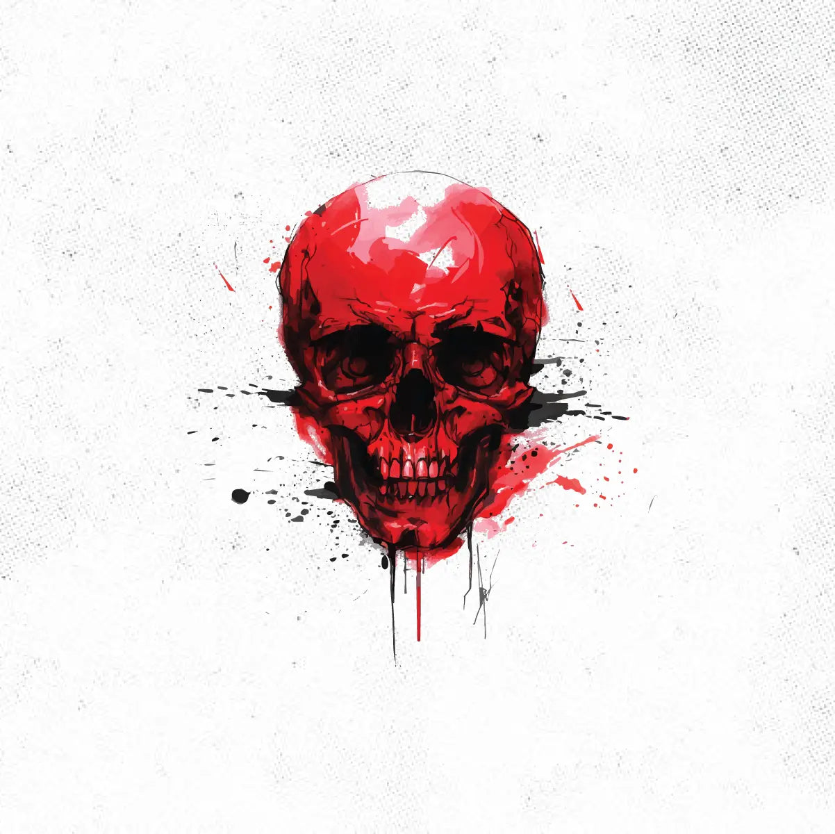 Red Skull Tattoo Idea Design Digital Artwork Vector File