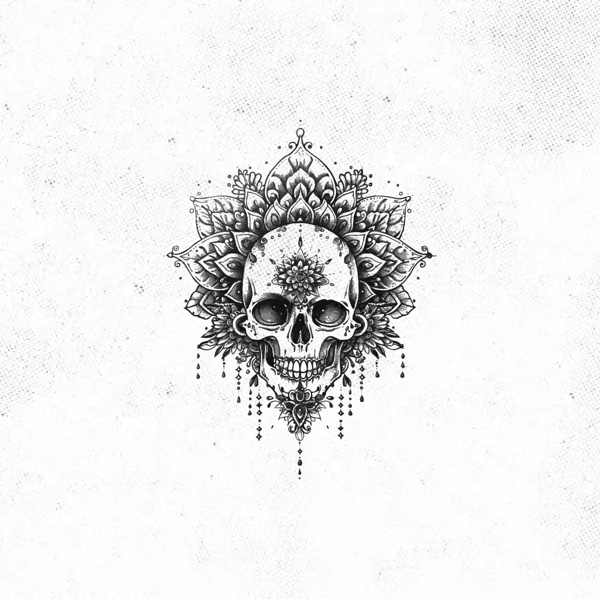 Mandala Skull Tattoo Idea Design Digital Artwork Vector File