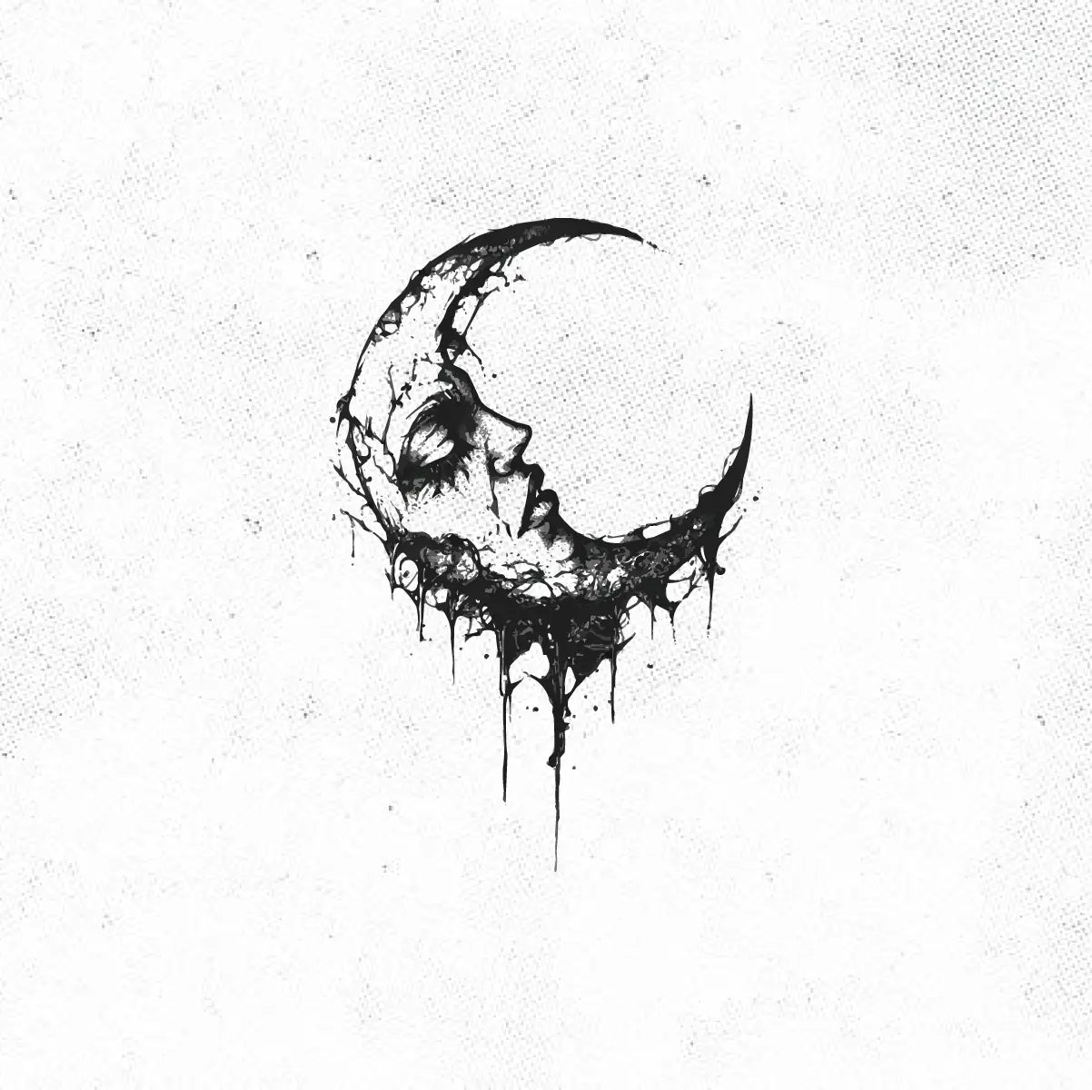 Gothic Moon Tattoo Idea Design Digital Artwork Vector File