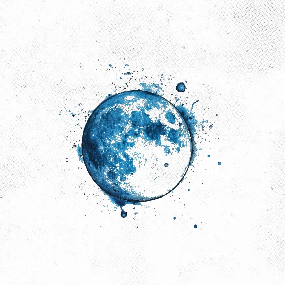 Blue Moon Tattoo Idea Design Digital Artwork Vector File