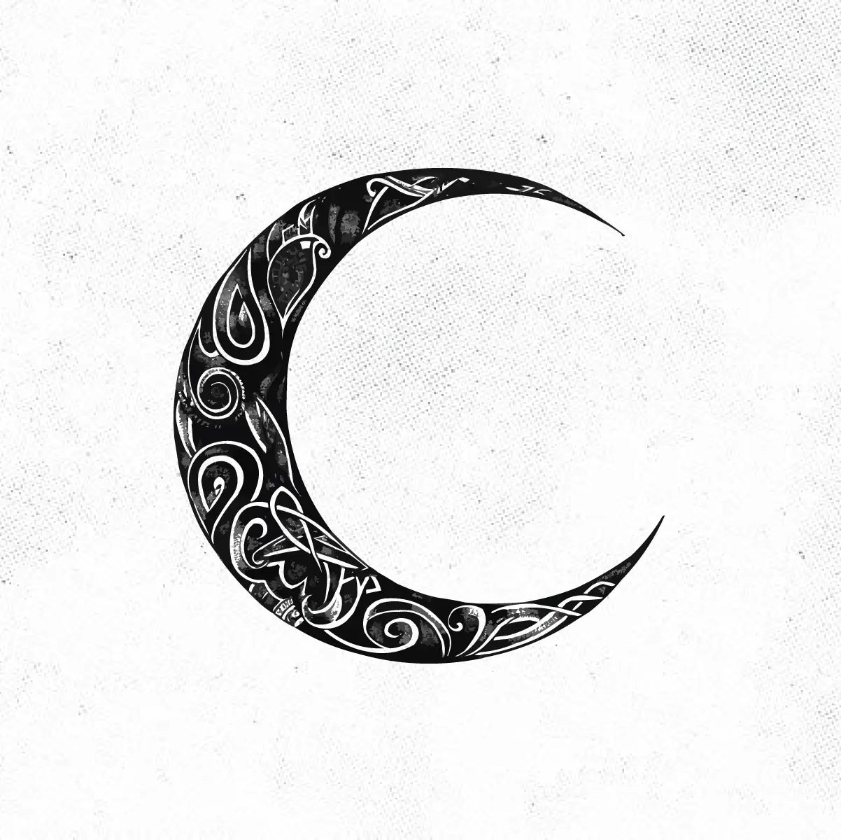 Tribal Celtic Moon Tattoo Idea Design Digital Artwork Vector File