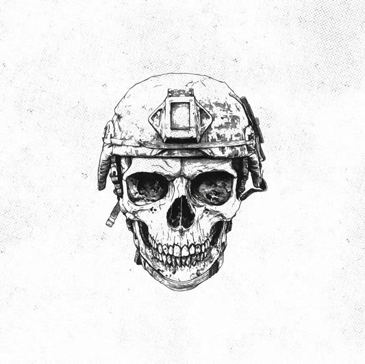 Military Skull Tattoo Idea Design Digital Artwork Vector File