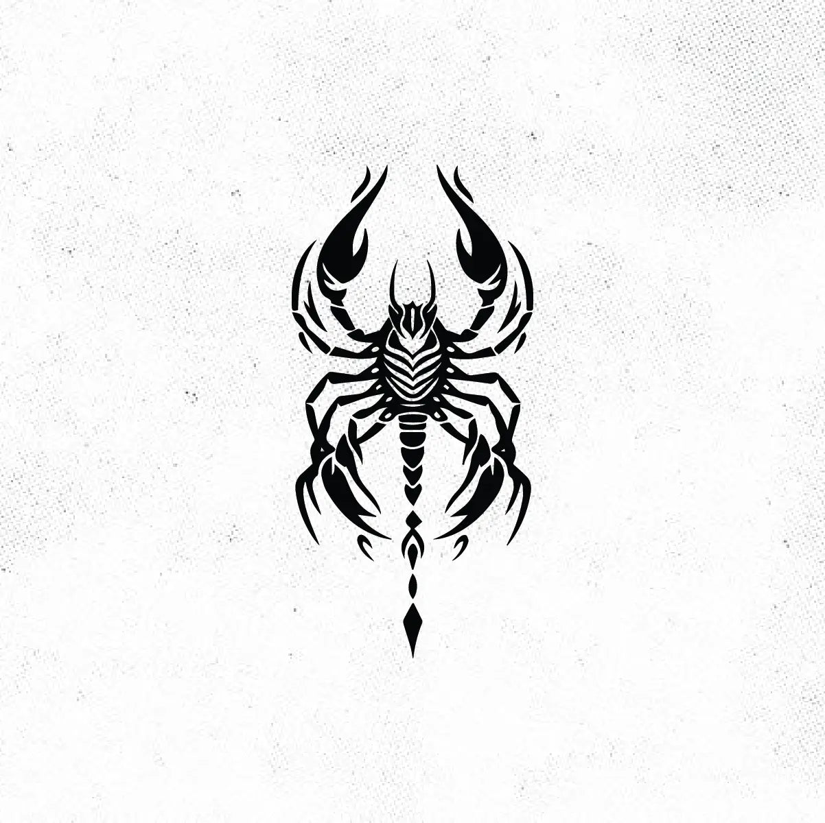 Tribal Scorpion Tattoo Idea Design Digital Artwork Vector File