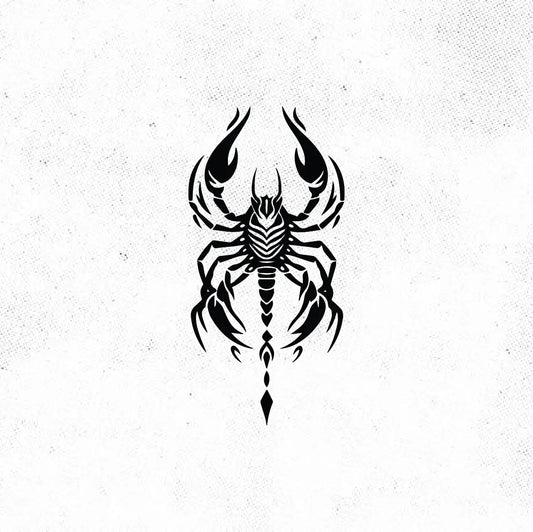 Tribal Scorpion Tattoo Idea Design Digital Artwork Vector File