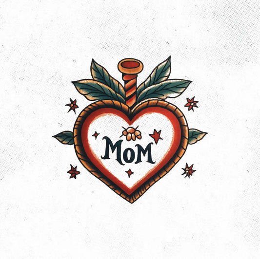 Traditional Memorial Mom Tattoo Idea Design Digital Artwork Vector File