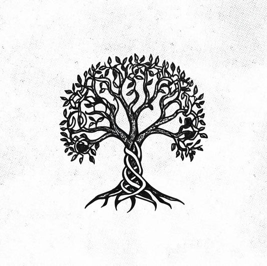 Simple Celtic Tree of Life Tattoo Idea Design Digital Artwork Vector File