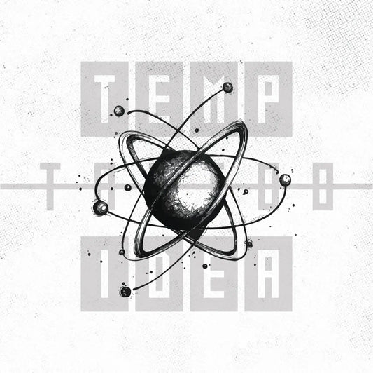 atom symbol atomic tattoo idea design drawing flash digital artwork vector file