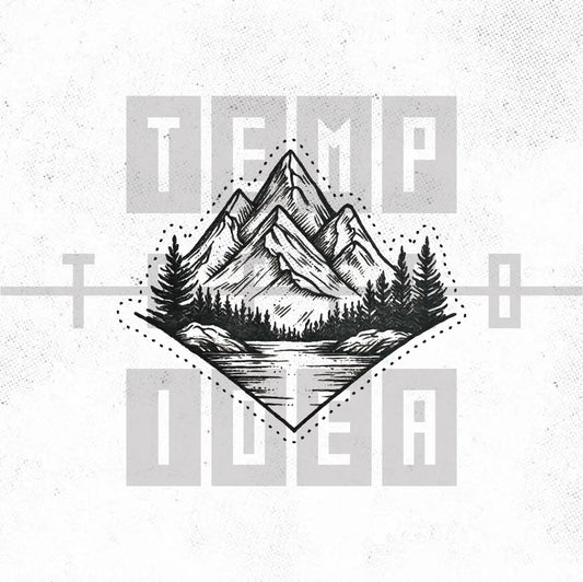 simple geometric mountain outline tattoo idea design drawing flash digital artwork vector file