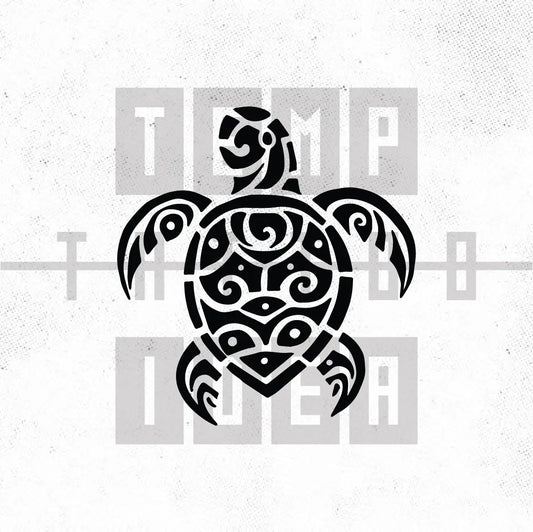 simple tribal polynesian sea turtle maori tattoo idea design drawing flash digital artwork vector file