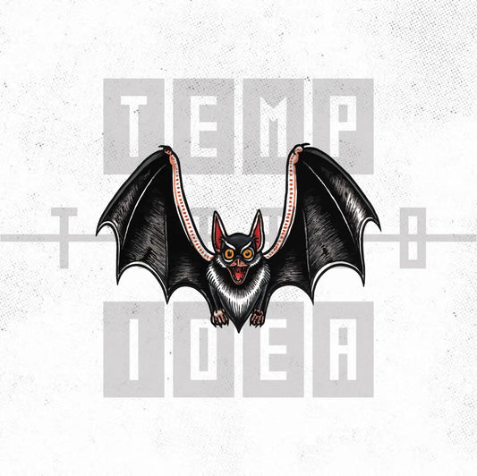 simple traditional bat tattoo idea design drawing flash digital artwork vector file