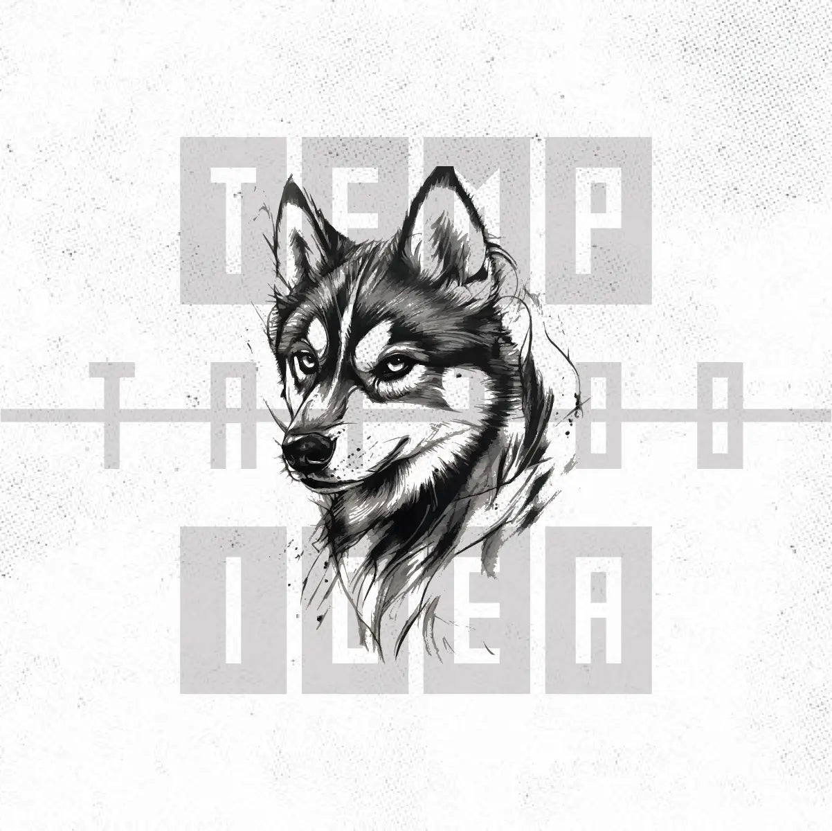 siberian husky dog puppy memorial portrait tattoo idea design drawing flash digital artwork vector file