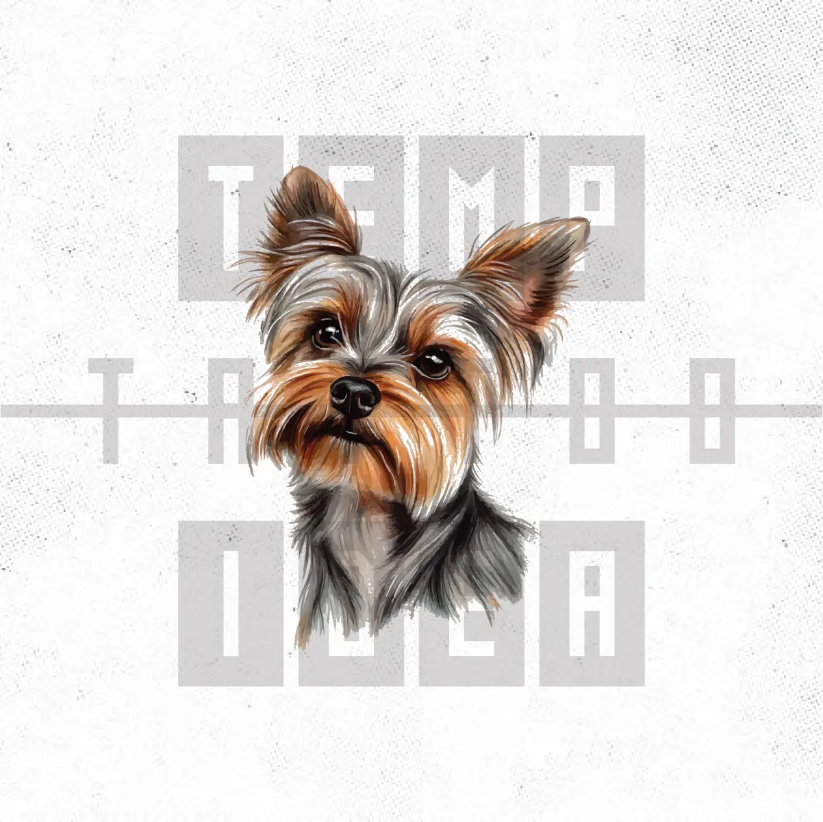 yorkshire terrier dog yorkie puppy memorial portrait tattoo idea design drawing flash digital artwork vector file