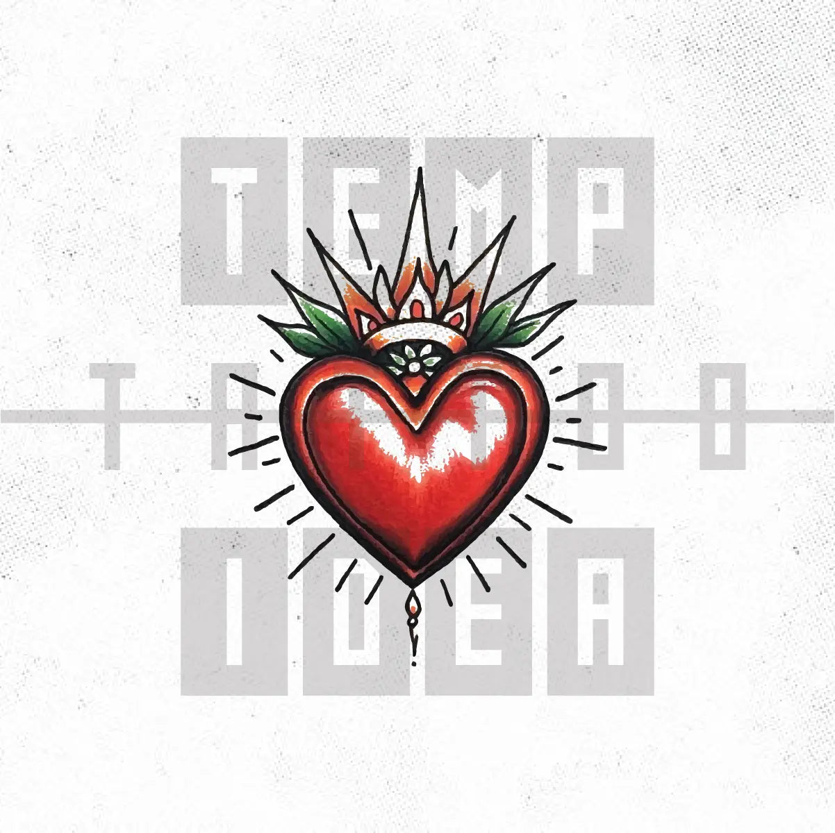 traditional sacred heart symbol tattoo idea design drawing flash digital artwork vector file