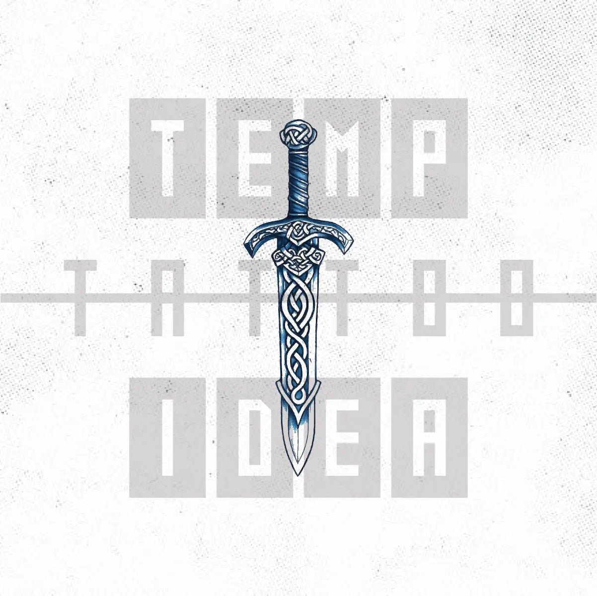 blue viking sword nordic celtic tattoo idea design drawing flash digital artwork vector file