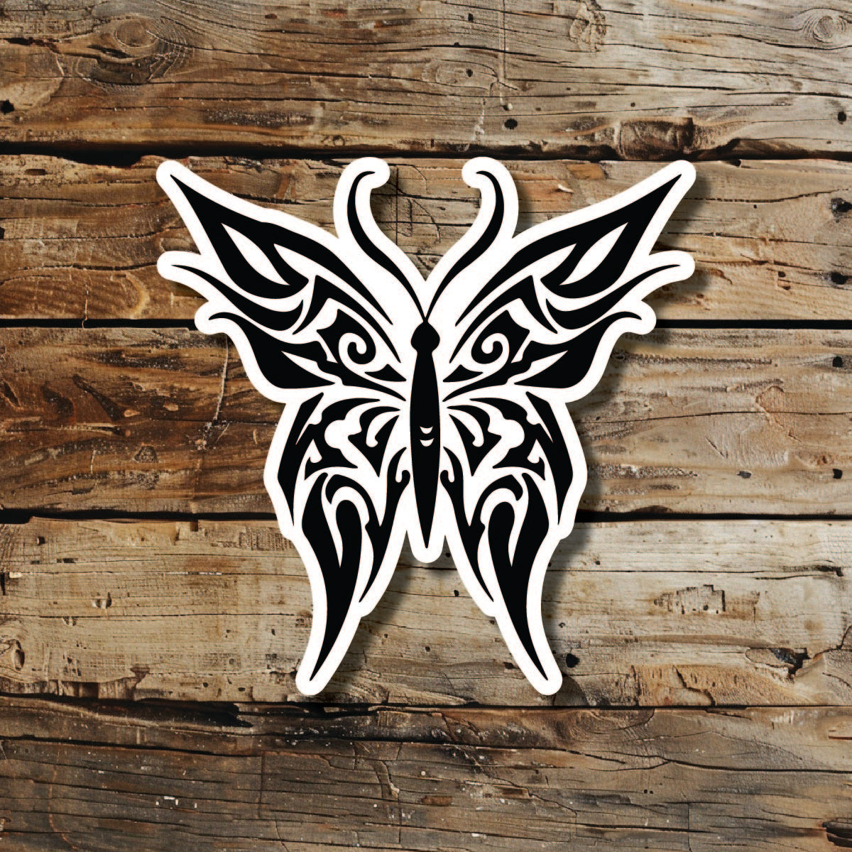 Tribal Butterfly Tattoo Idea Design Sticker