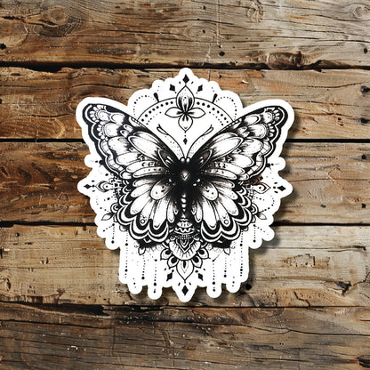 Butterfly Mandala Temporary Tattoo Idea Design Sticker