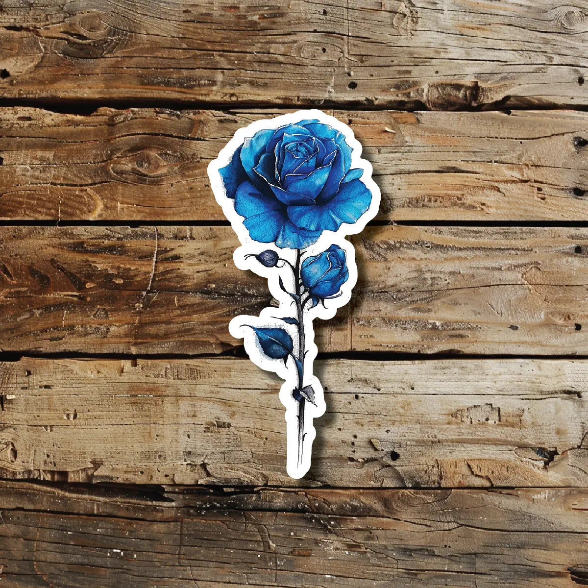 Blue Rose Temporary Tattoo Idea Design Sticker