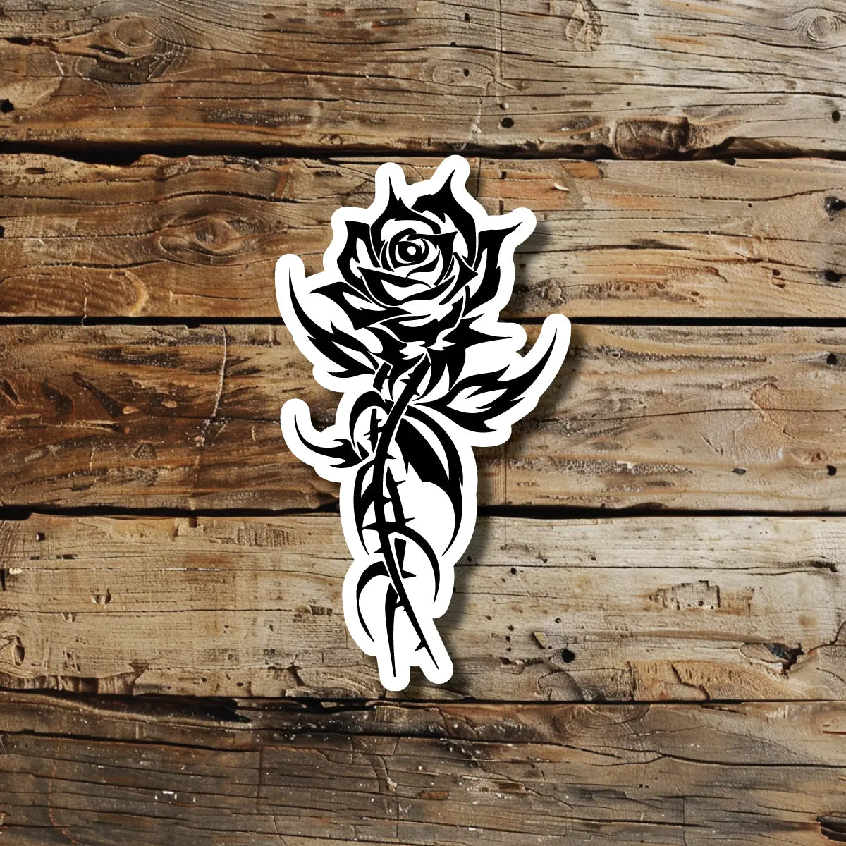 Tribal Rose Tattoo Idea Design Sticker