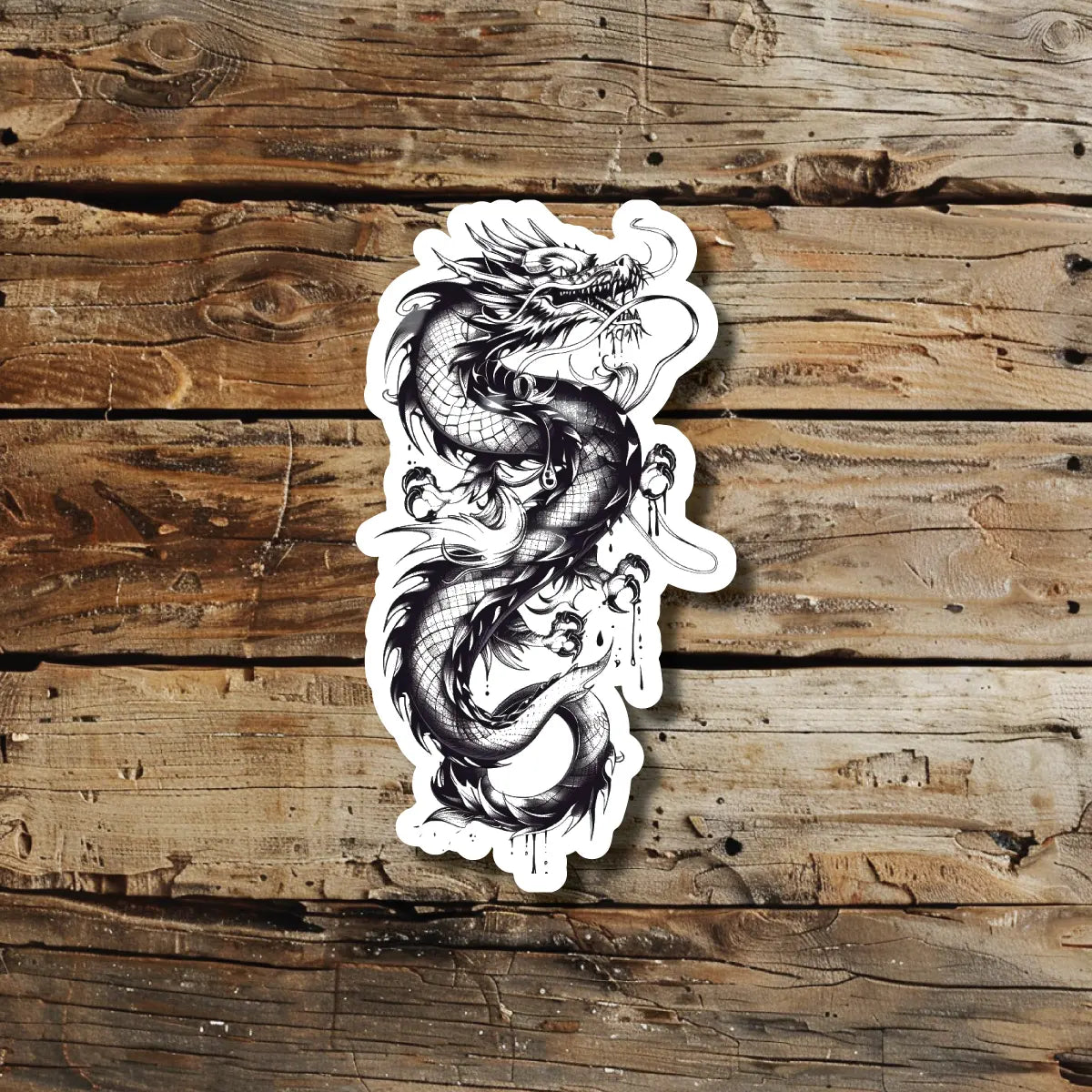 Japanese Dragon Temporary Tattoo Idea Design Sticker