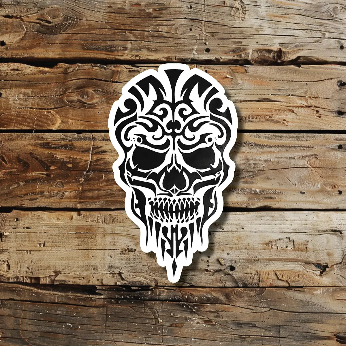 Tribal Skull Tattoo IdeaDesign Sticker