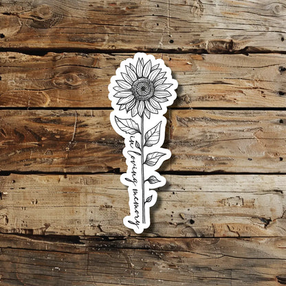 Sunflower Memorial Tattoo Idea Design Sticker