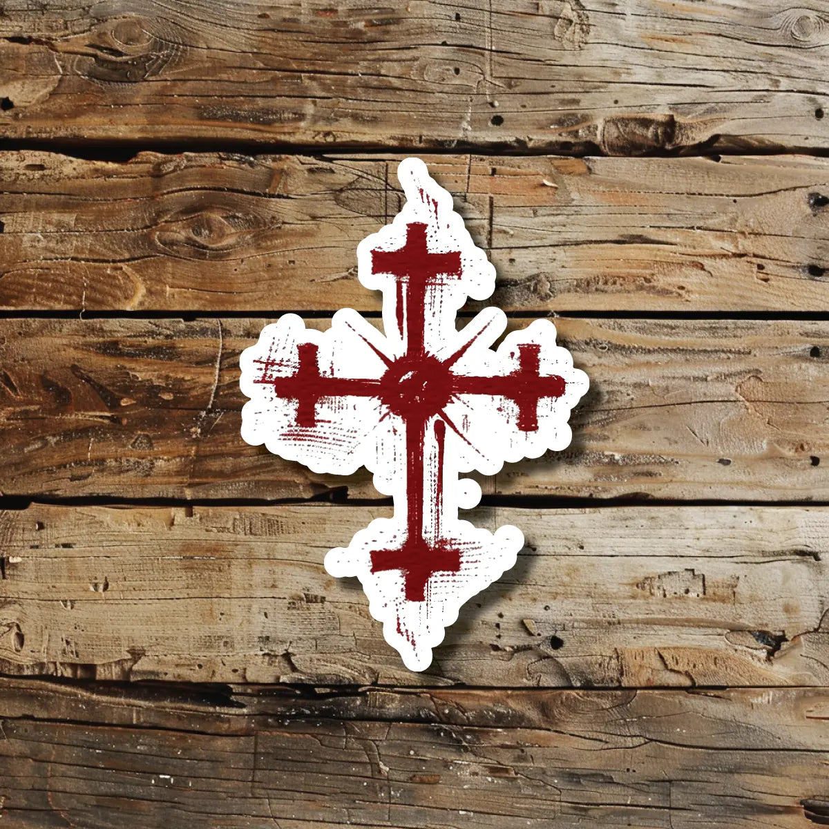 Red Cross Temporary Tattoo Idea Design Sticker