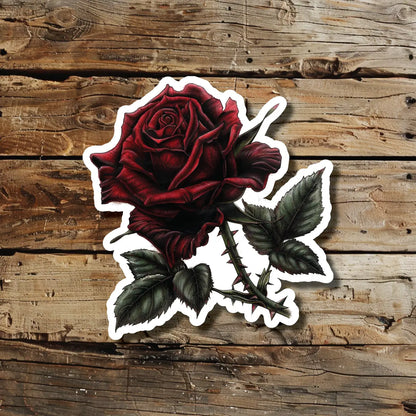 Realistic Rose Flower Temporary Tattoo Idea Design Sticker