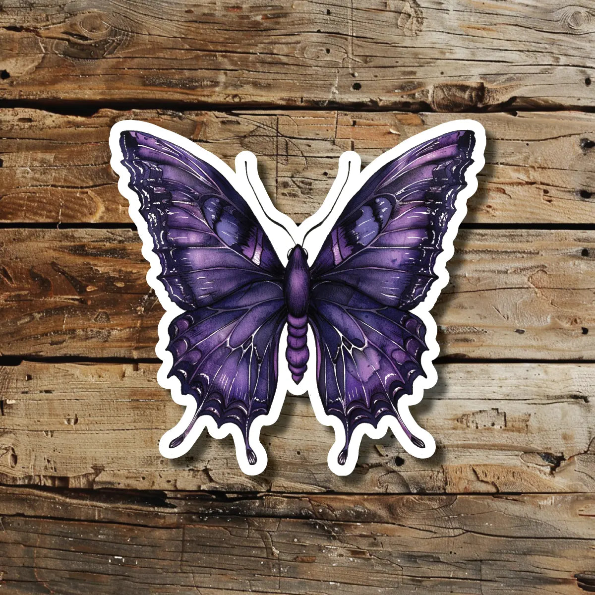 Purple Butterfly Temporary Tattoo Idea Design Sticker