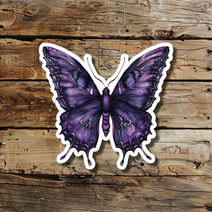 Purple Butterfly Temporary Tattoo Idea Design Sticker