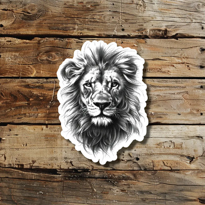 Realistic Lion Temporary Tattoo Idea Design Sticker