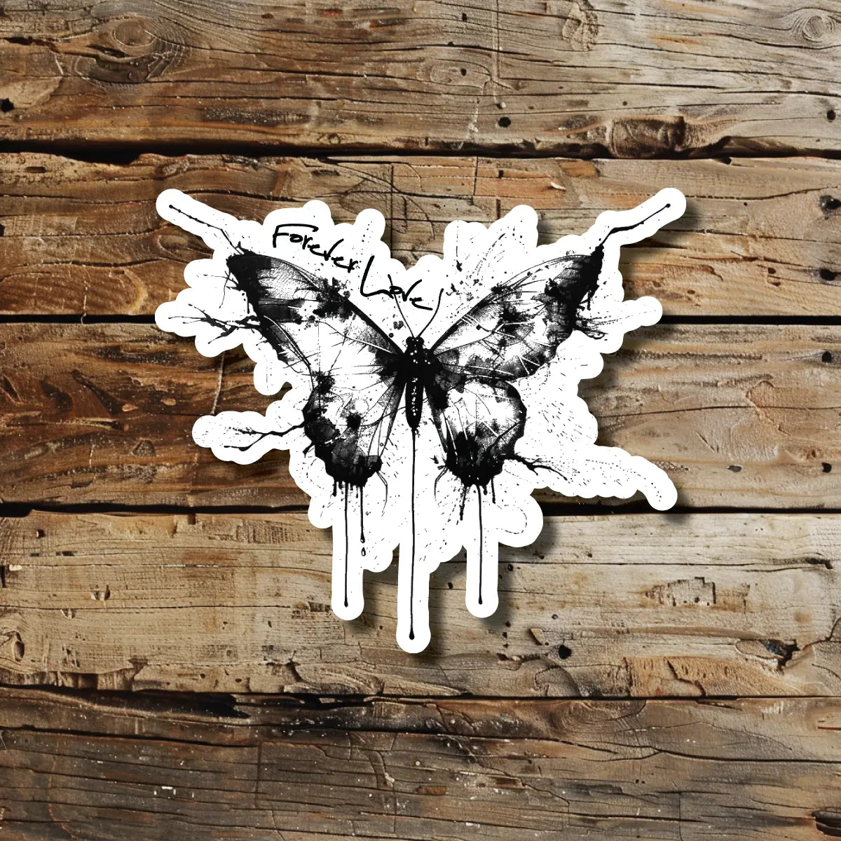 Butterfly Memorial Temporary Tattoo Idea Design Sticker